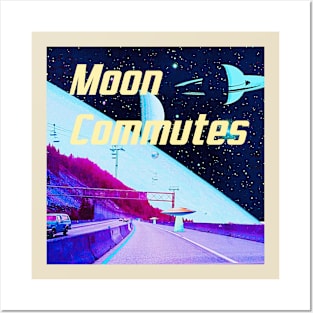 moon commutes logo Posters and Art